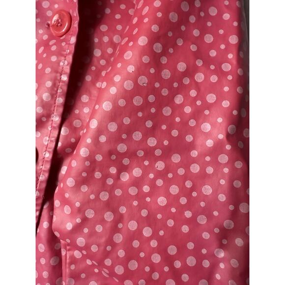 Vtg Y2k Size 6 Strawberry Shortcake Pink Rain Jacket Coat Hood Embroidered Flaws - Picture 8 of 8